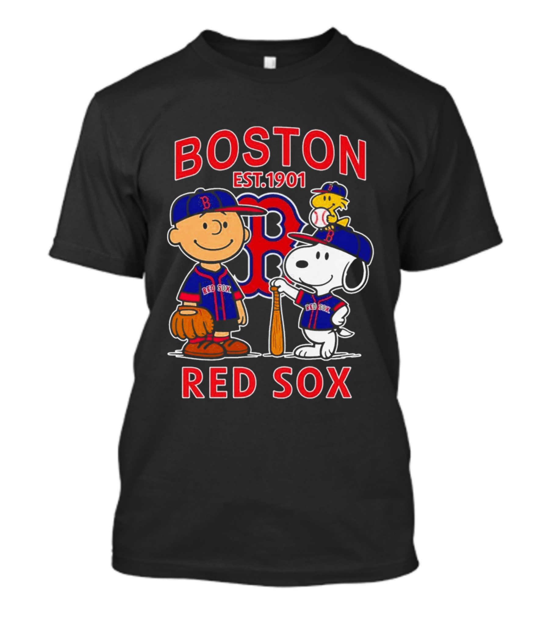 Boston Red Sox Peanuts Characters Est 1901 T-Shirt