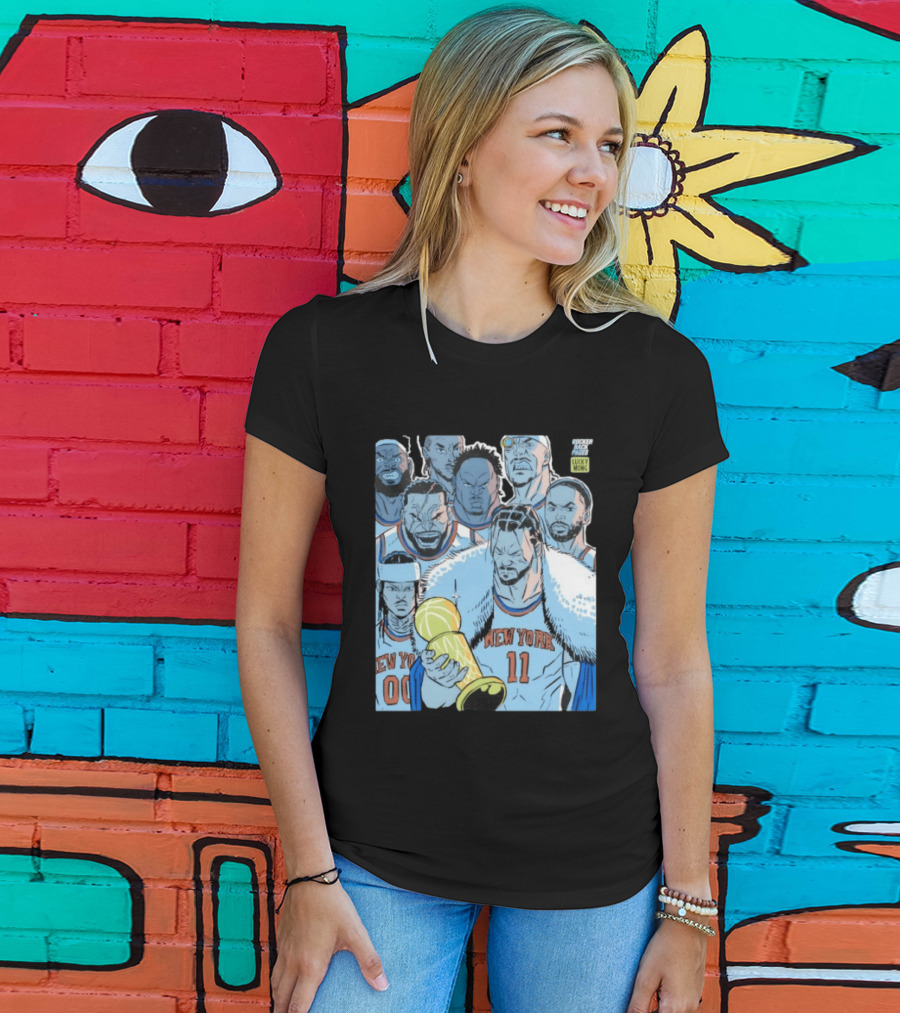 Jalen Brunson New York Knicks Invincible NBA Champions Cartoon T-Shirt