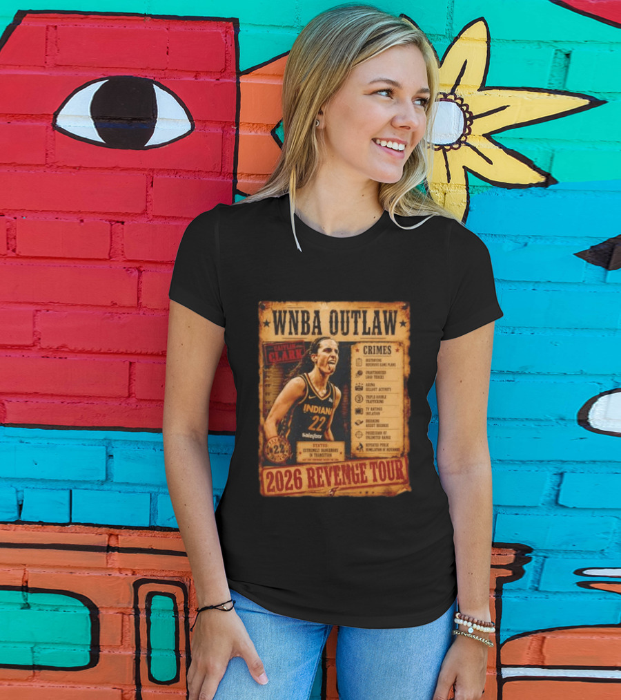 WNBA Outlaw Caitlin Clark Indiana 2026 Revenge Tour T-Shirt