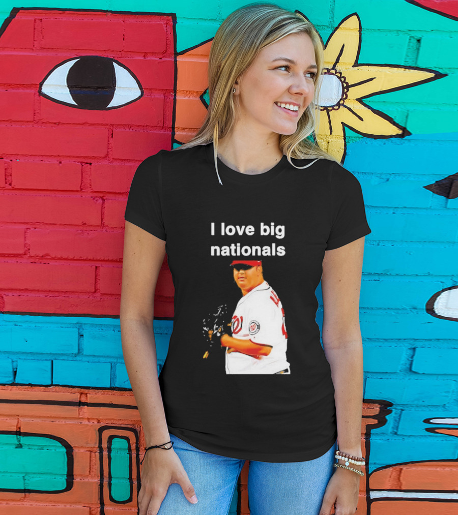 Todd Coffey Washington Nationals I Love Big Nationals White Jersey T-Shirt
