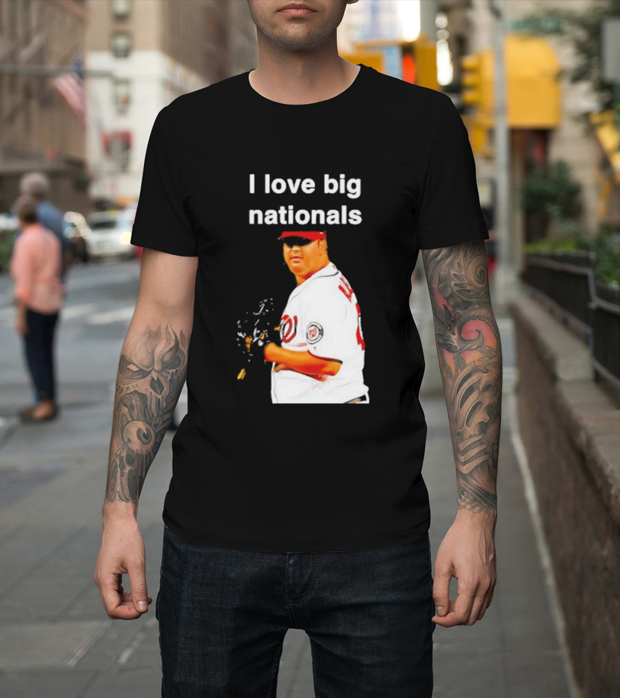 Todd Coffey Washington Nationals I Love Big Nationals White Jersey T-Shirt