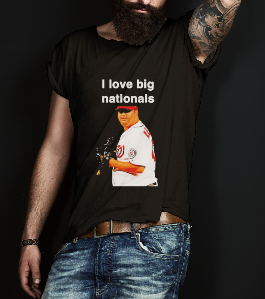 Todd Coffey Washington Nationals I Love Big Nationals White Jersey T-Shirt