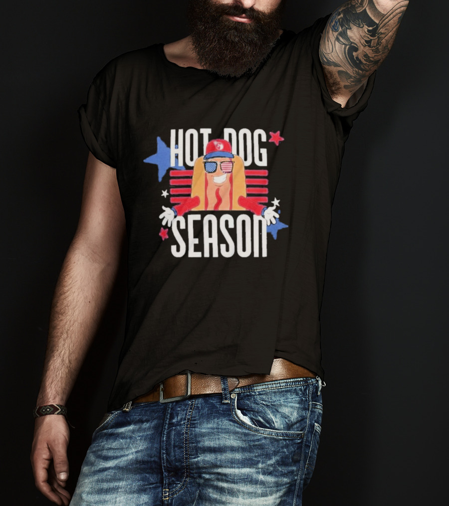 Hot Dog Season Jarrett Allen Patriotic Fun T-Shirt