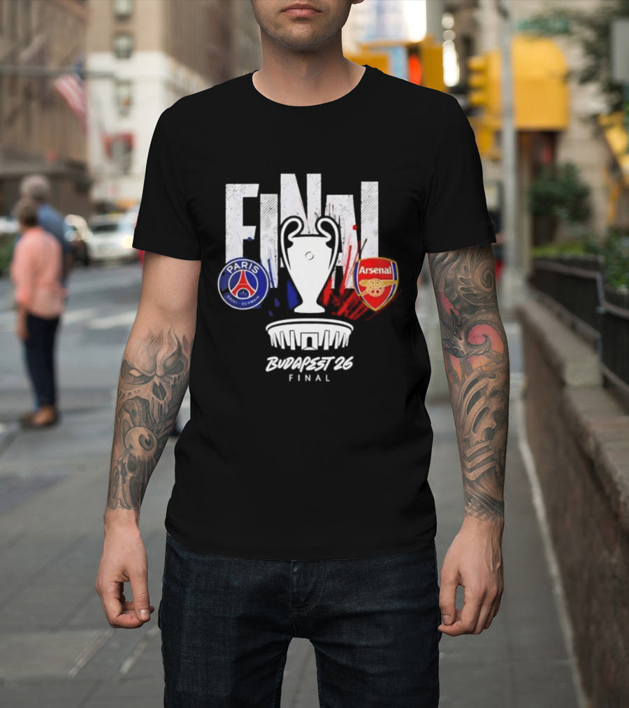 Paris Saint Germain Arsenal Final 2026 Budapest UCL T-Shirt