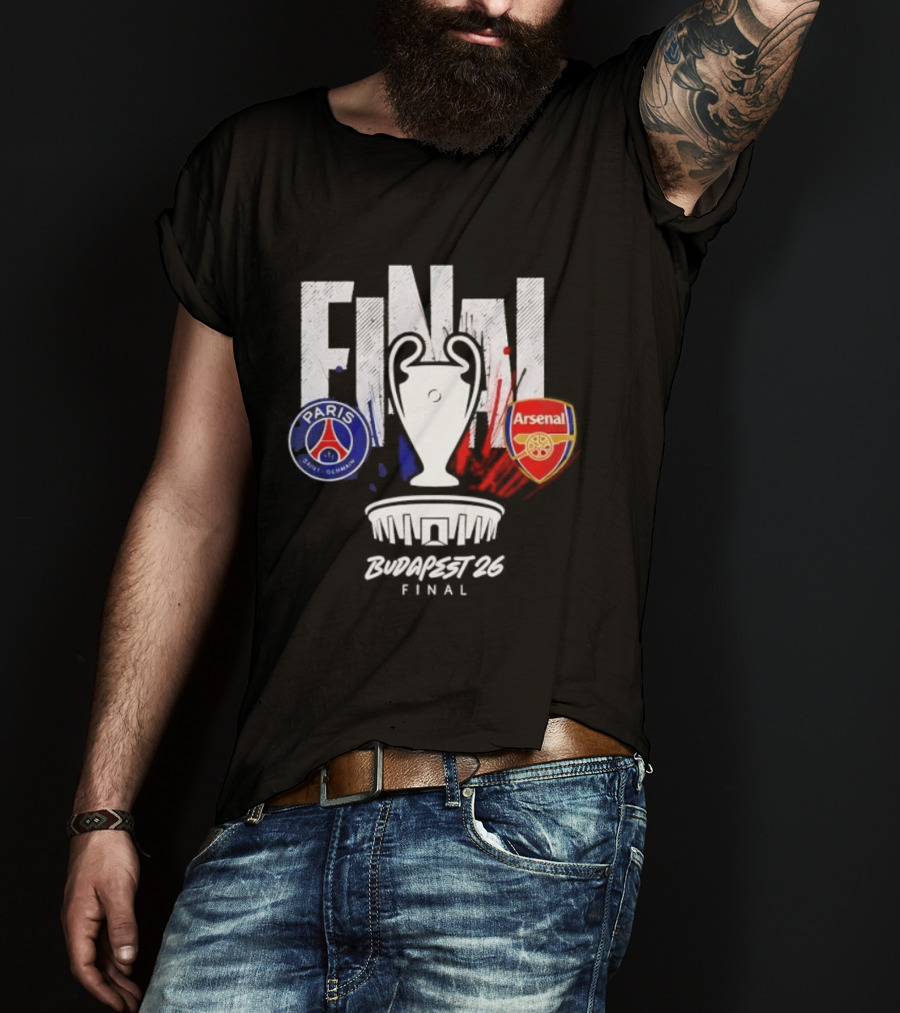 Paris Saint Germain Arsenal Final 2026 Budapest UCL T-Shirt