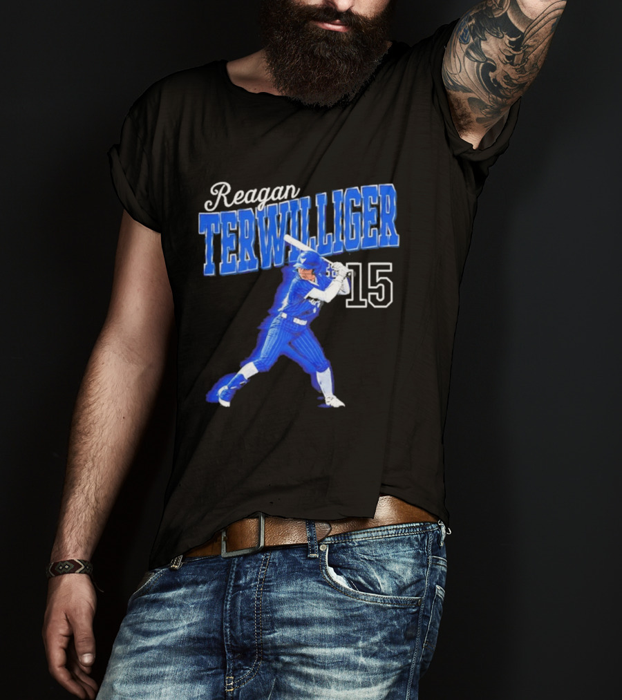 Reagan Terwilliger 15 Buffalo Bulls Softball Player Swing T-Shirt