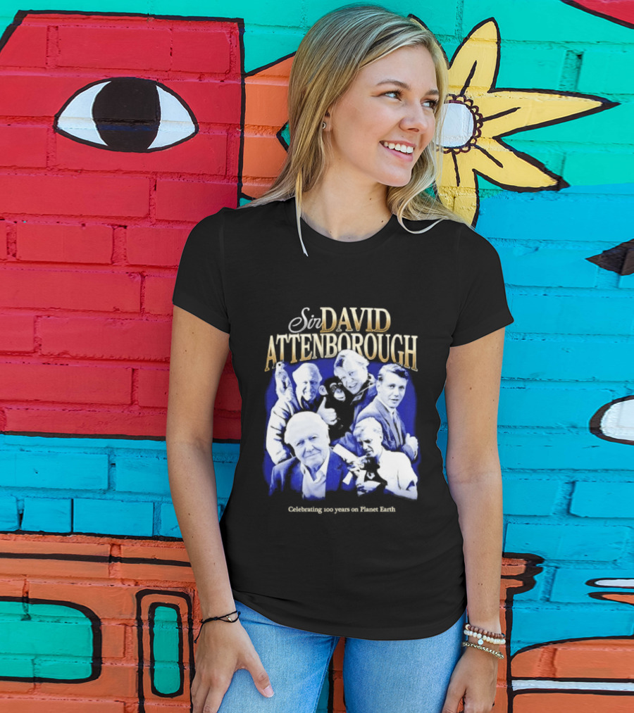 Sir David Attenborough Centennial Celebration On Planet Earth T-Shirt
