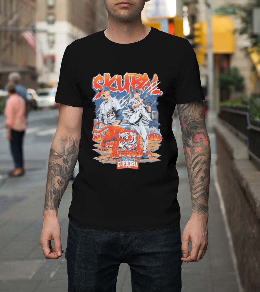 Skubal Tiger's Rage Baseball Planet Euphoria 25 T-Shirt