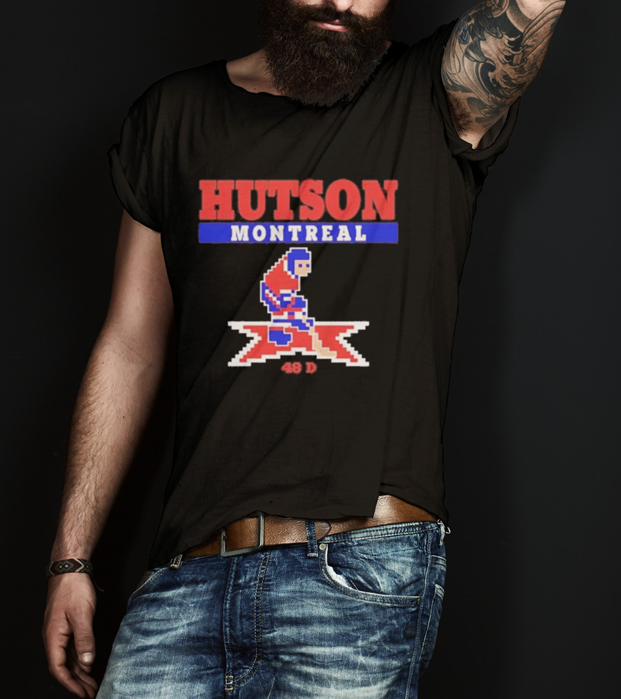 Lane Hutson Montreal 48 D Hockey Pixel T-Shirt