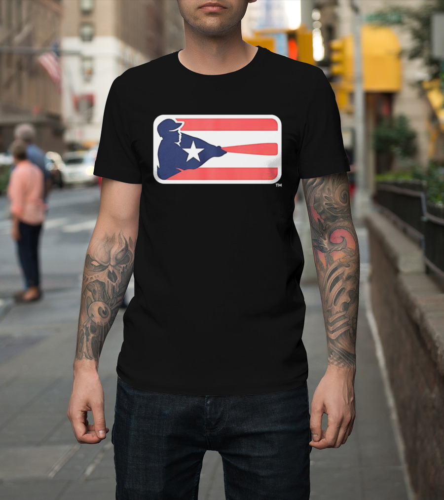 Liga De Béisbol Profesional Roberto Clemente MLB Puerto Rico Flag Baseball Player Star T-Shirt