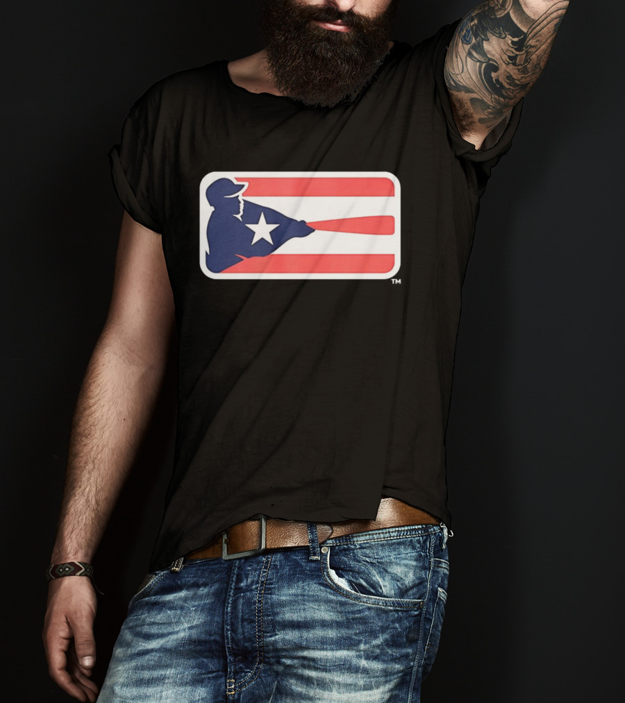 Liga De Béisbol Profesional Roberto Clemente MLB Puerto Rico Flag Baseball Player Star T-Shirt
