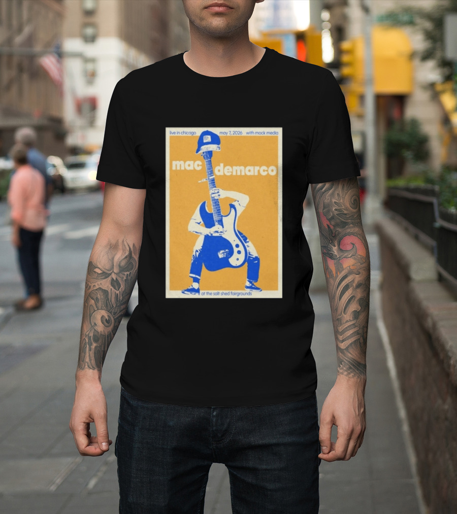 Live In Chicago Mac DeMarco May 7 2026 At The Salt Shed Fairgrounds With Mock Media T-Shirt