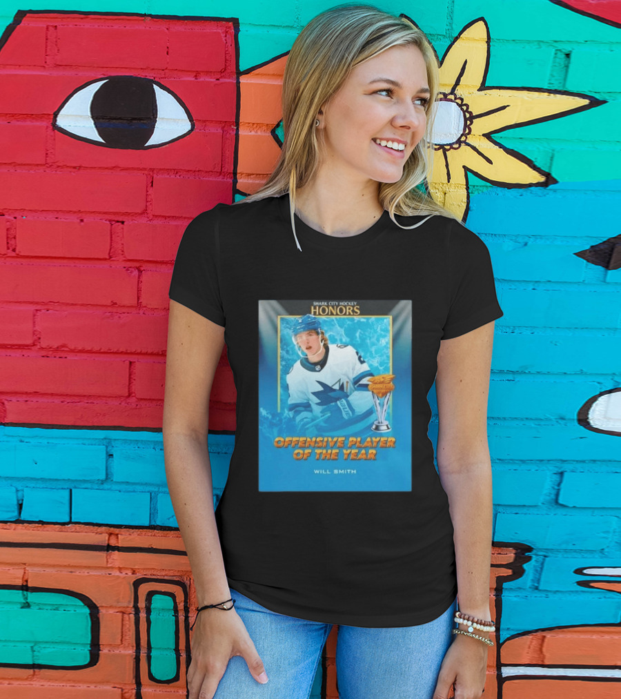 Shark City Hockey Honors Offensive Player Of The Year Will Smith San Jose Sharks T-Shirt