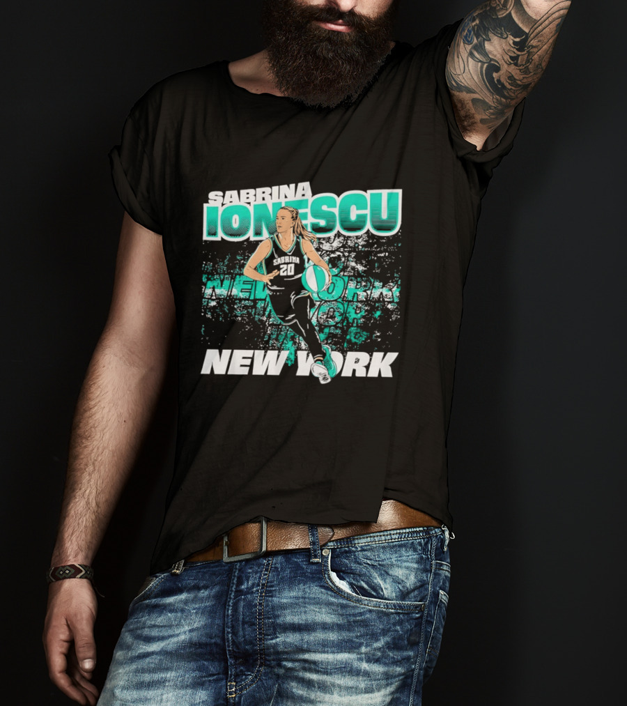 Sabrina Ionescu New York Liberty Street Ball WNBA T-Shirt