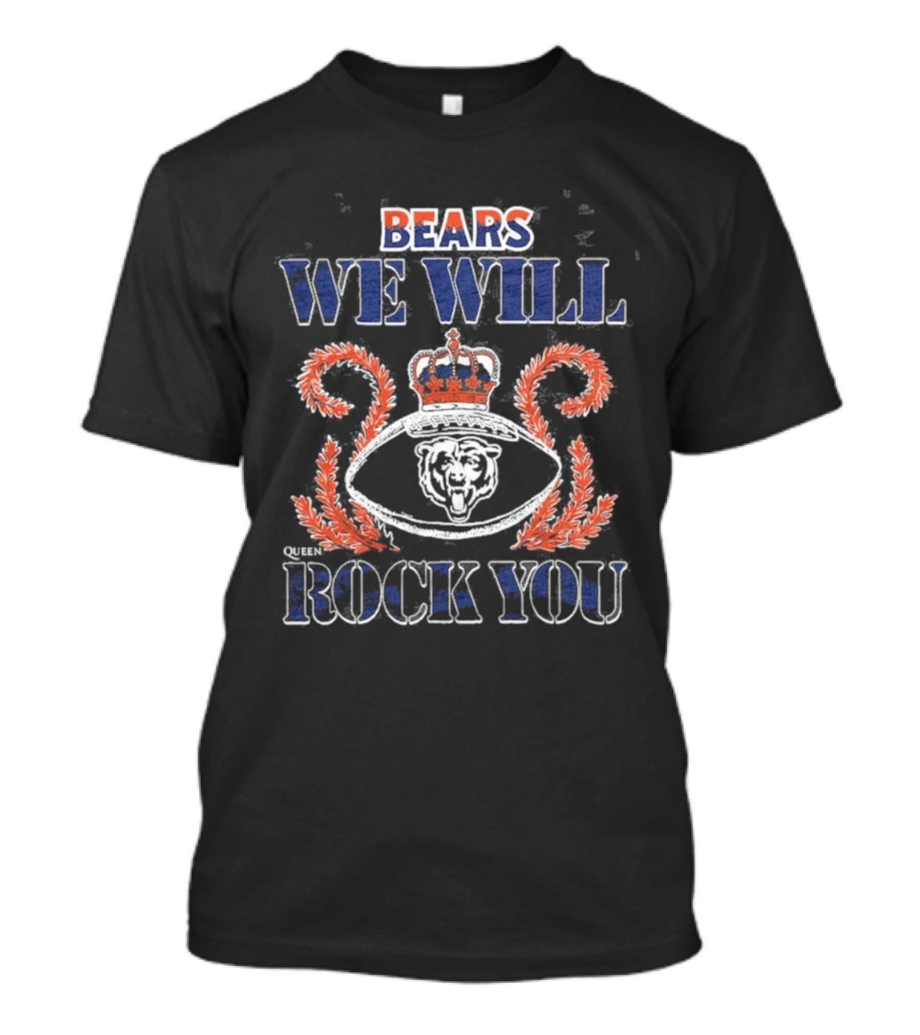 BEARS We Will Rock You Crown Football Laurel T-Shirt