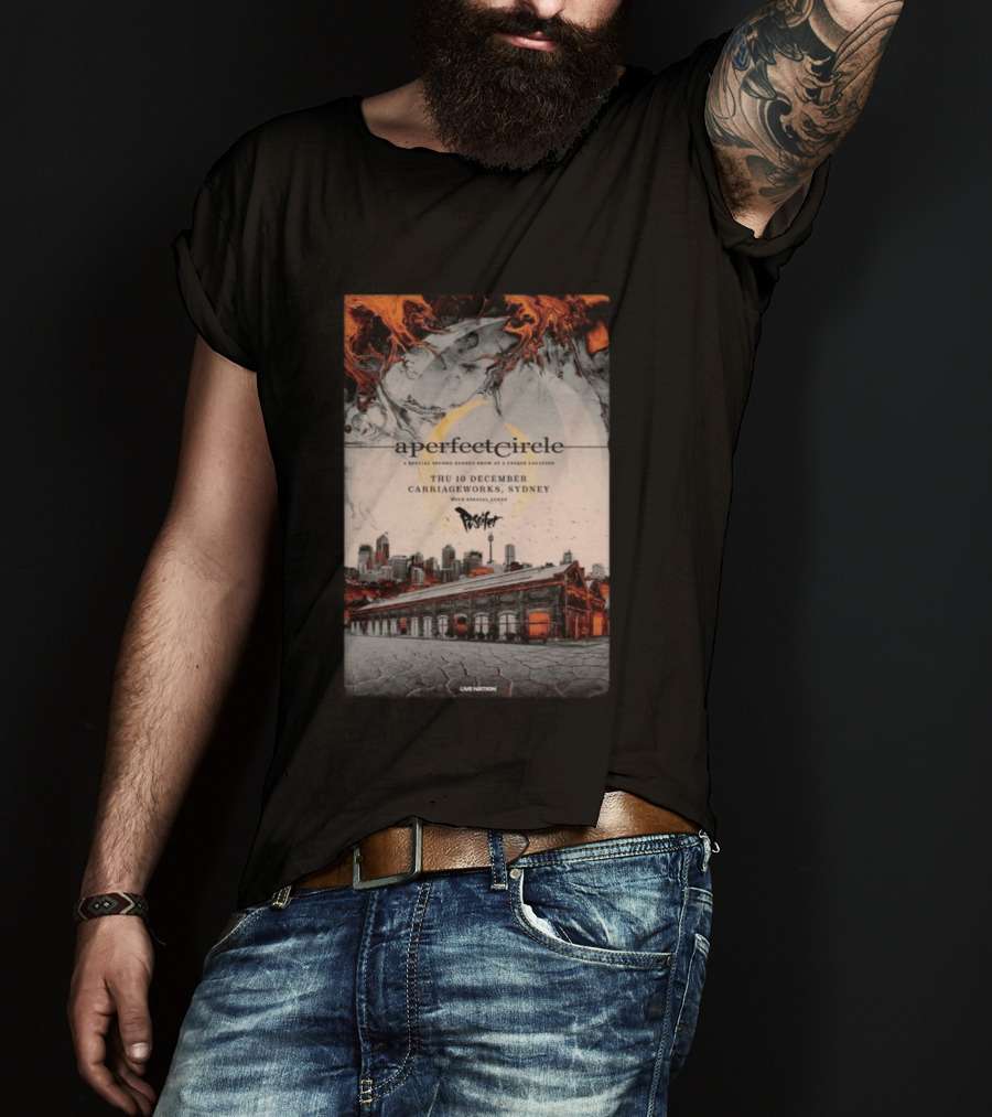 A Perfect Circle Thu 10 December Carriageworks Sydney Special Sunset Show With Puscifer T-Shirt