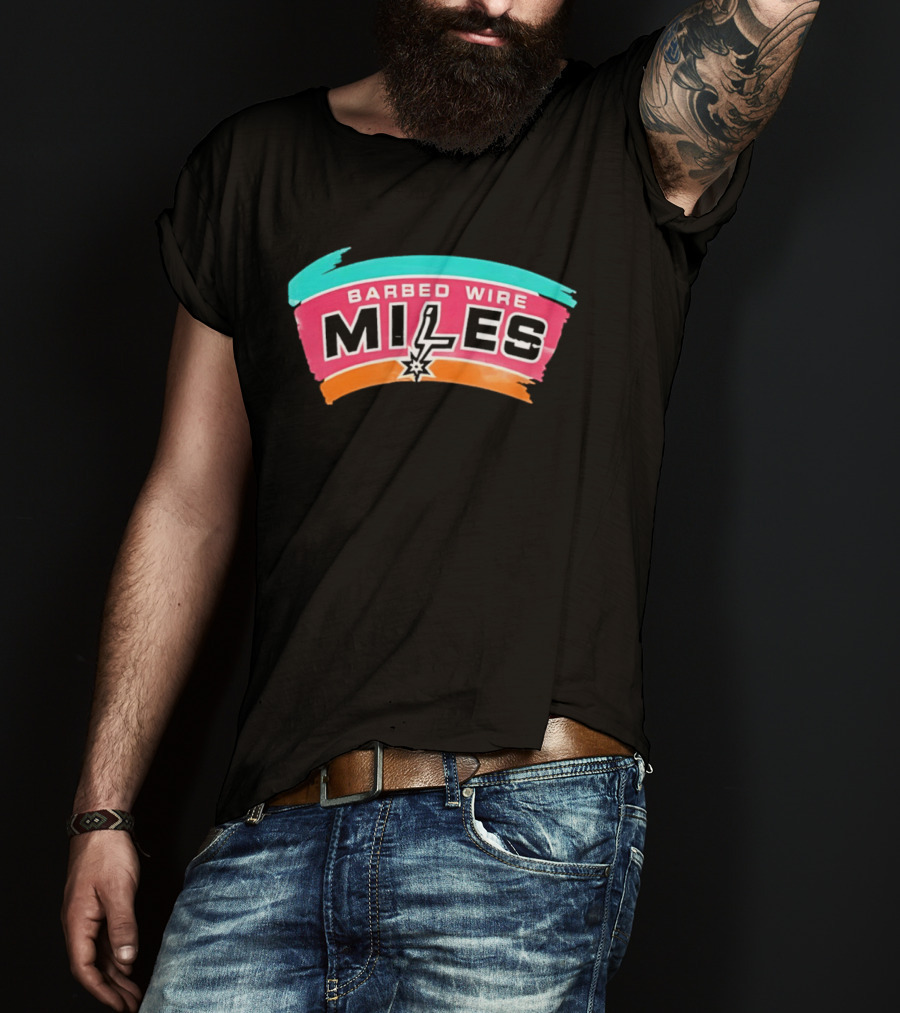 Barbed Wire Miles San Antonio Lightning T-Shirt