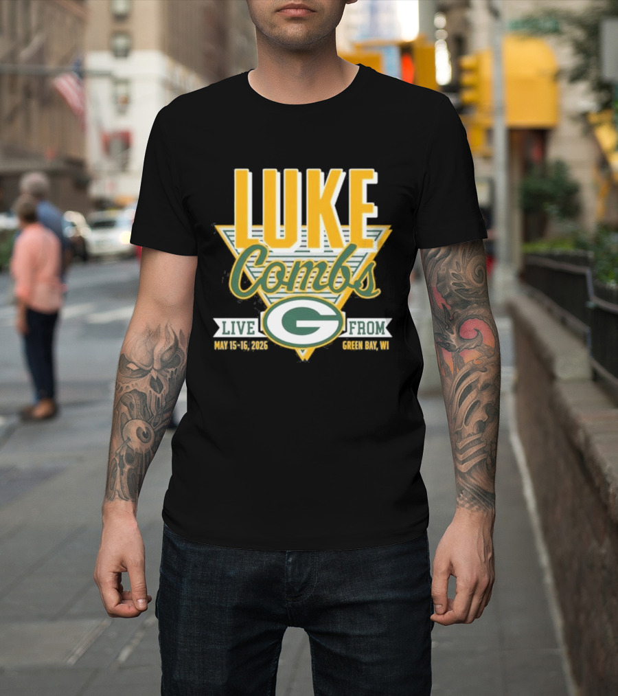 Luke Combs Live May 15 16 2026 Green Bay Wisconsin Packers T-Shirt