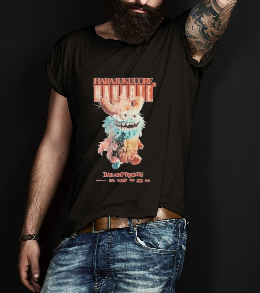Harajukucore Hanabie Daikaiho Fest 2026 Anime Monster Tokyo Japan T-Shirt