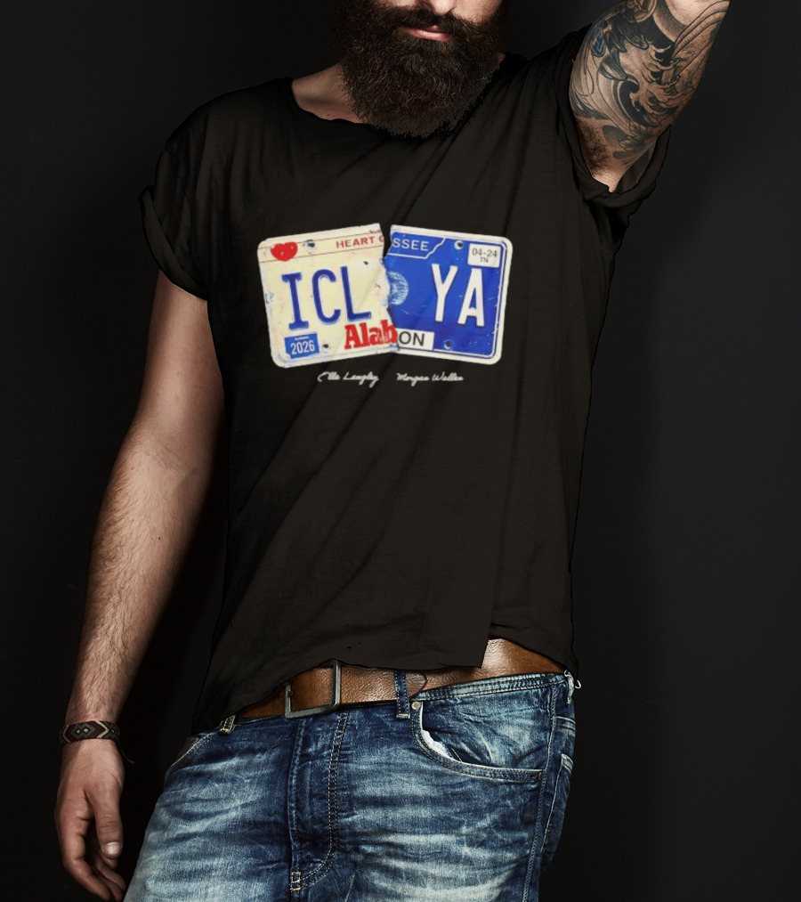 I Can't Love You Anymore Alabama Tennessee License Plate Heart Breakup T-Shirt