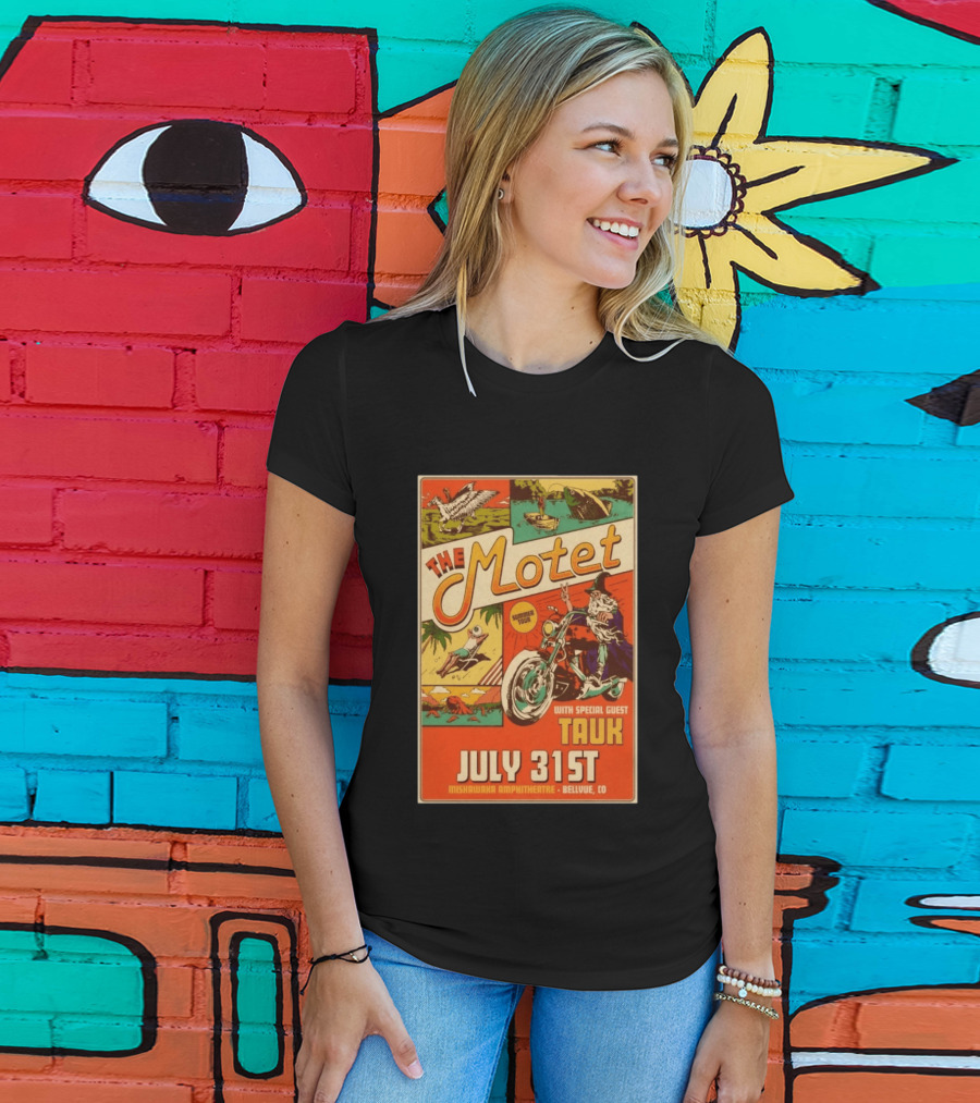 The Motet Summer Tour July 31st Mishawaka Amphitheatre Bellvue CO With Special Guest Tauk T-Shirt