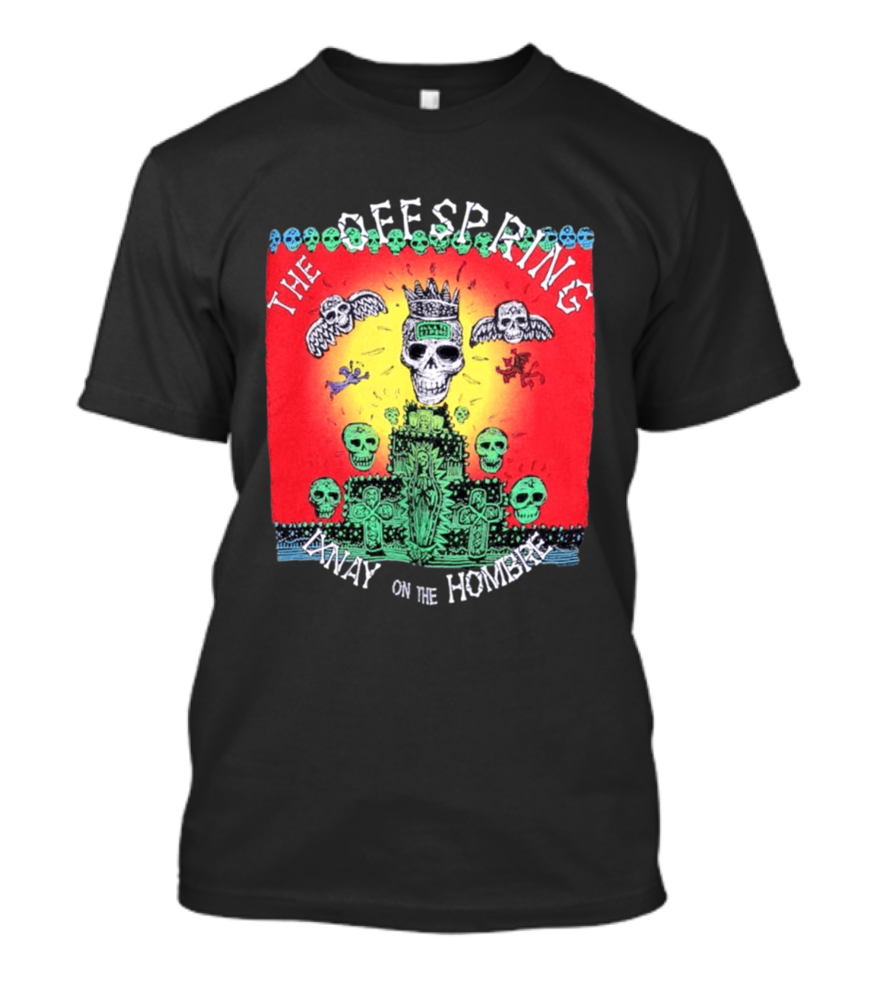 The Offspring Ixnay On The Hombre Skeleton Skulls Crown T-Shirt