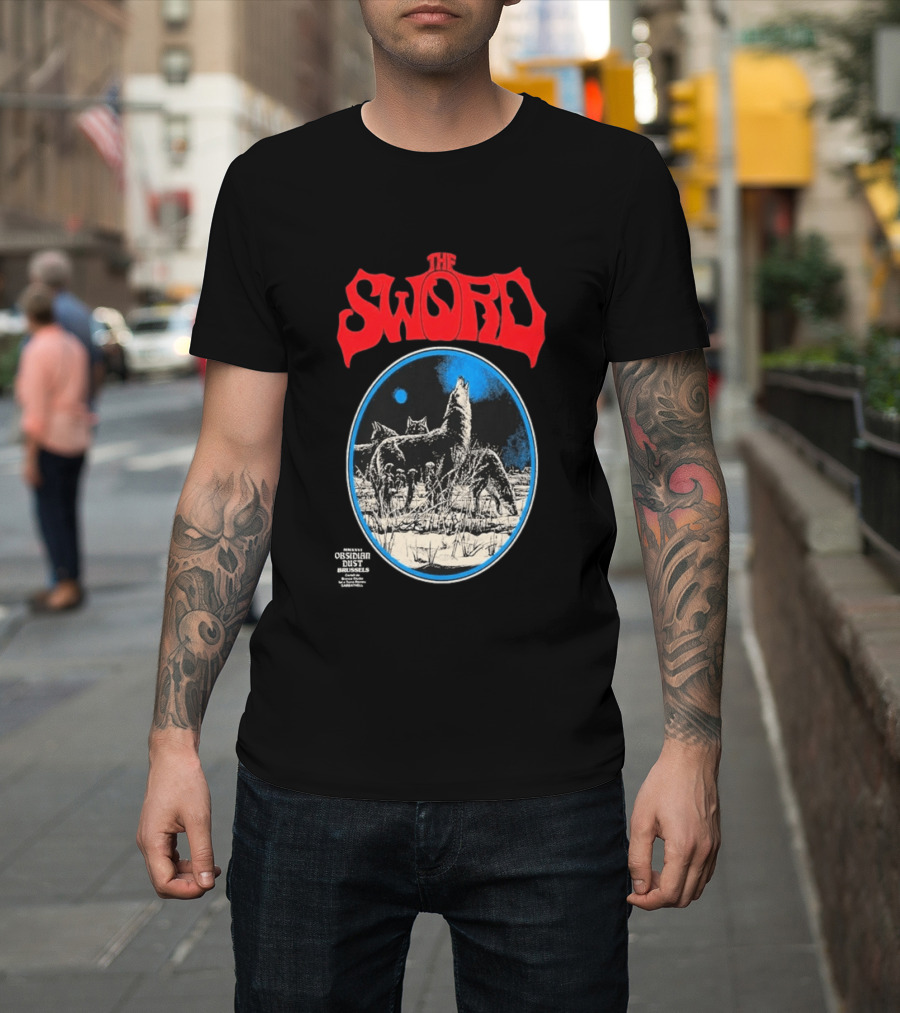 The Sword Brussels Belgium May 17 2026 Wolf Howling At Moon T-Shirt
