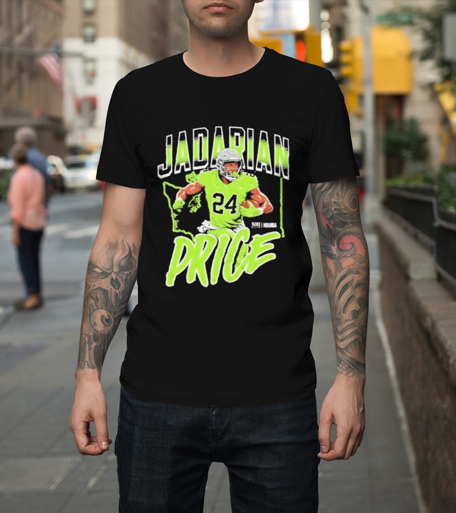 Jadarian Price 24 Seattle Football Running Back T-Shirt