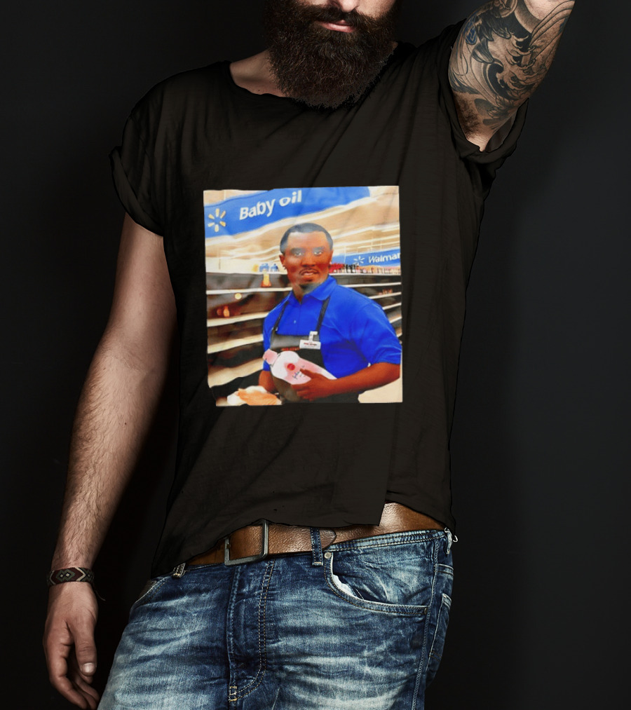 Walmart Baby Oil Diddy Employee Aisle T-Shirt