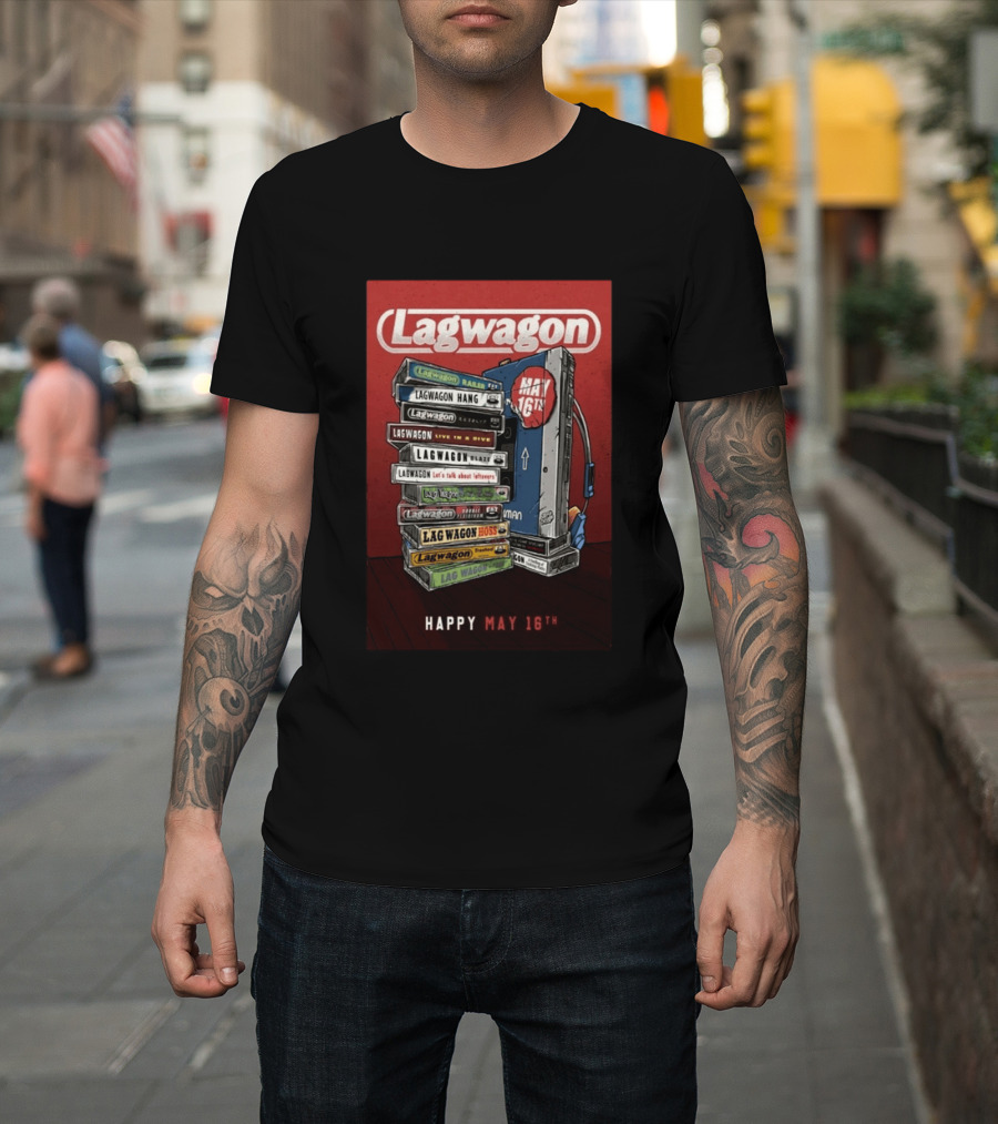 Lagwagon Happy May 16th Tour San Francisco 2026 T-Shirt