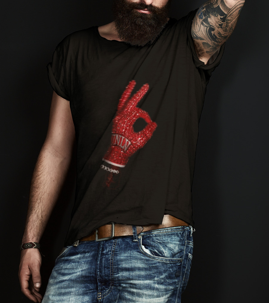 Drake Iceman UNLV Rebels Red Glove Two Sided T-Shirt