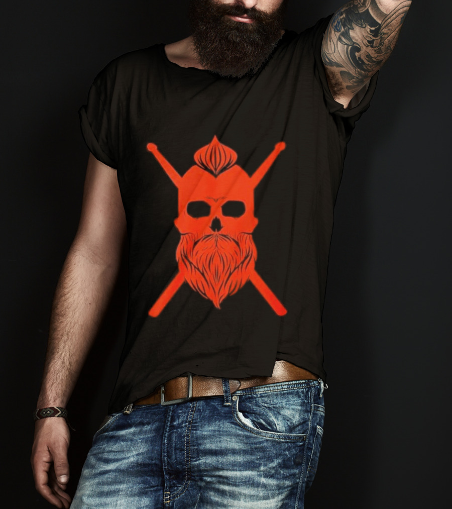 Drummer Skull Crossed Drumsticks Stealing Until Nobody's T-Shirt