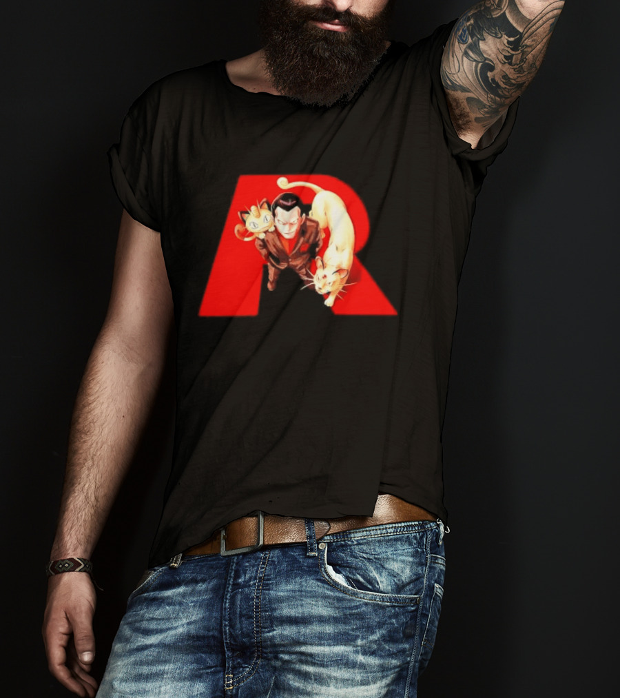 Giovanni Team Rocket Meowth Persian Pokémon Anime Fanart T-Shirt