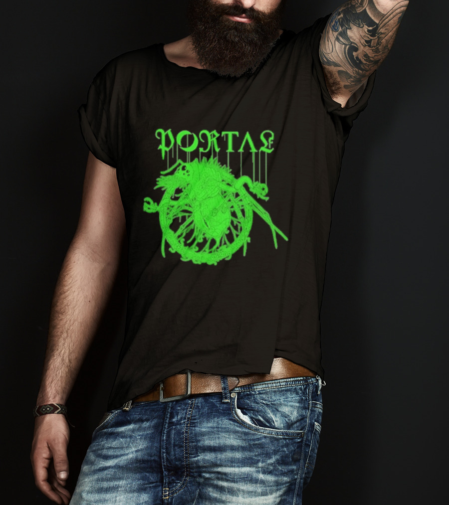Portal Arachidonic Acid Sci Fi Creature Green Dripping T-Shirt