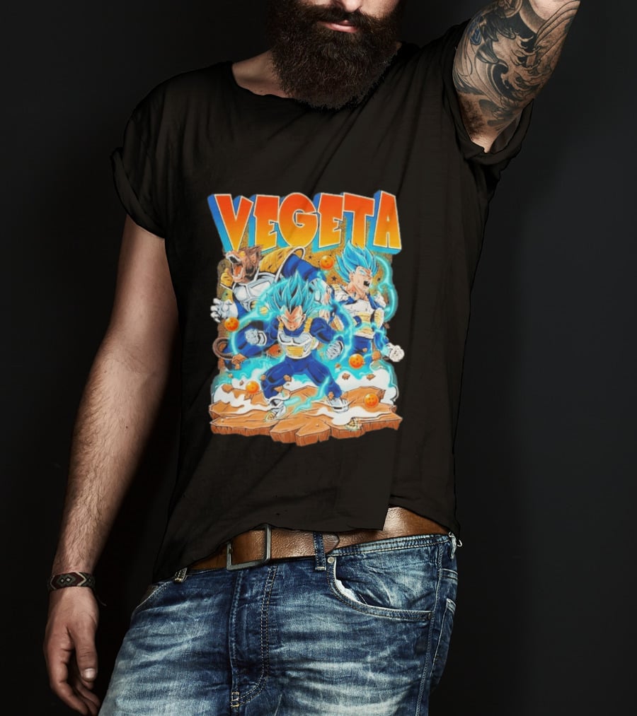 Vegeta Super Saiyan Blue Power Dragon Ball Glorious Combat Scene T-Shirt