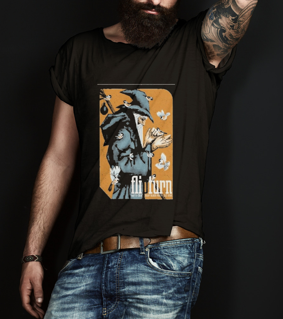 Flipturn Kilby Block Party May 17 2026 Salt Lake City Utah Wizard With Birds T-Shirt