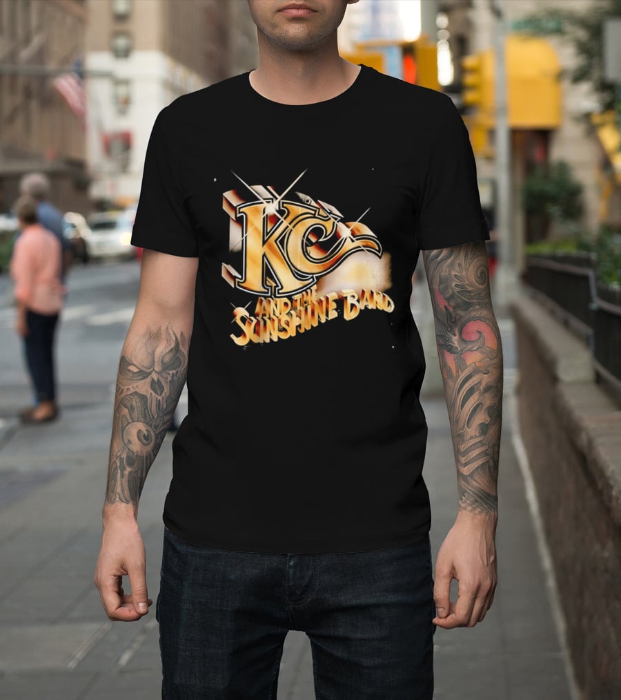 KC And The Sunshine Band Gold Logo Retro Disco T-Shirt