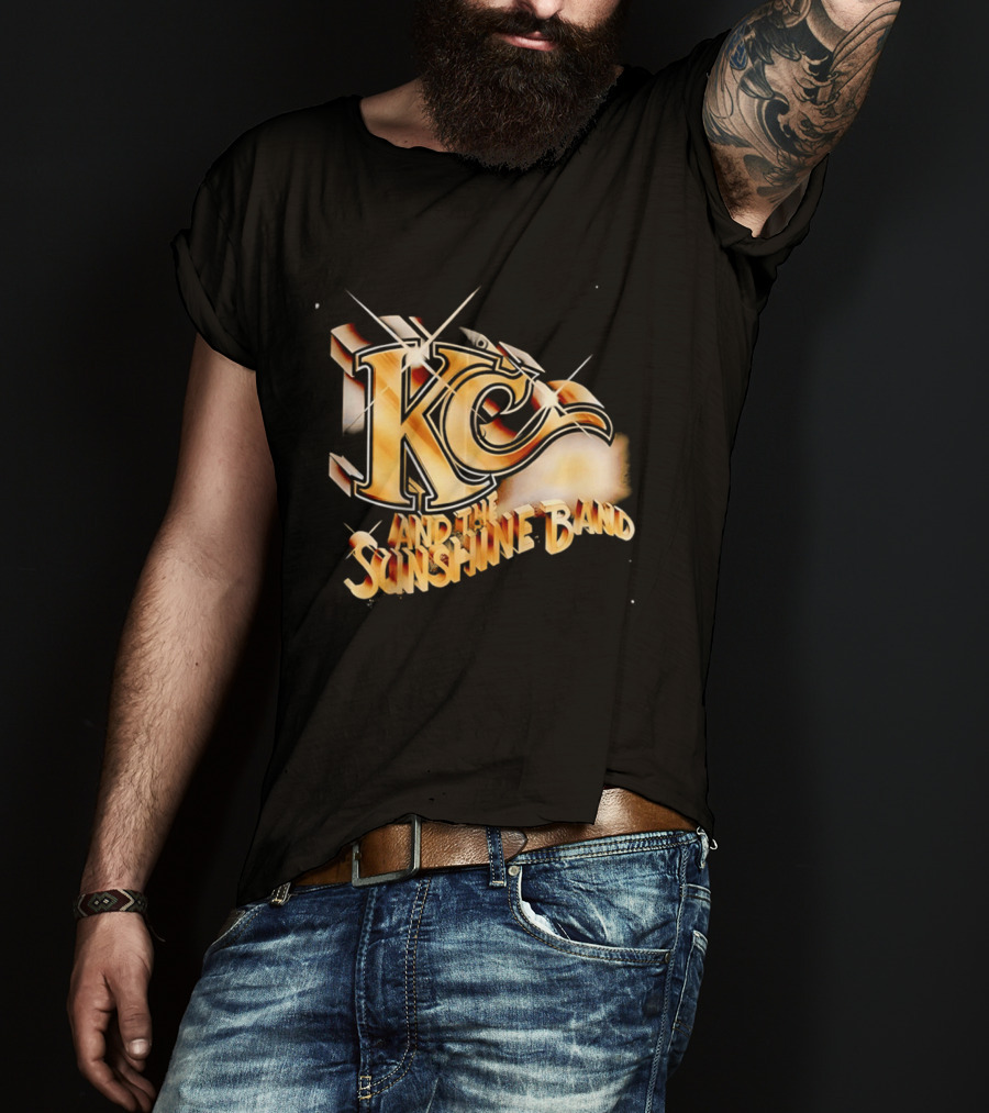 KC And The Sunshine Band Gold Logo Retro Disco T-Shirt