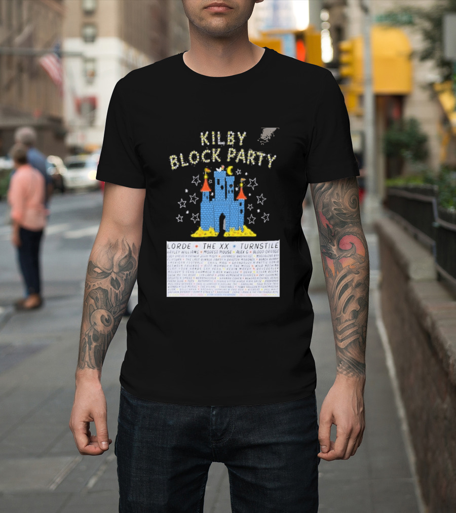 Kilby Block Party Salt Lake City May 17 2026 The XX Turnstile Alex G Blood Orange Stars Castle T-Shirt