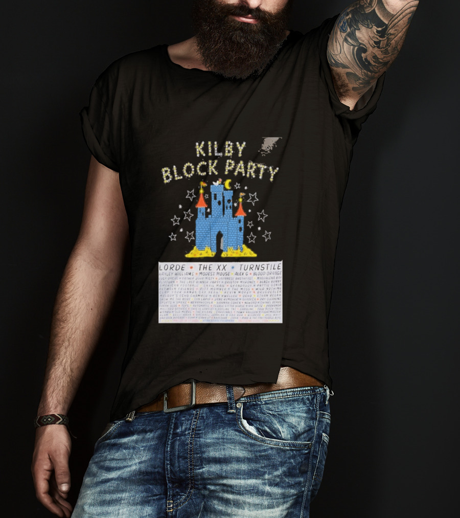 Kilby Block Party Salt Lake City May 17 2026 The XX Turnstile Alex G Blood Orange Stars Castle T-Shirt