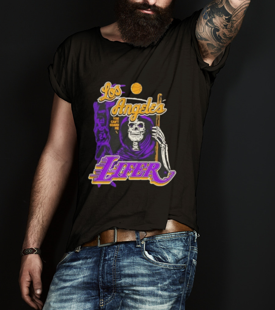 Los Angeles Lakers Lifer You Can't Guard Me Skeleton Basketball T-Shirt