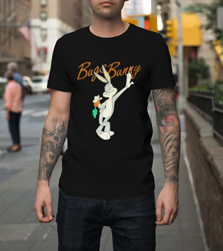 Looney Tunes Bugs Bunny Carrot Character Retro Animation T-Shirt