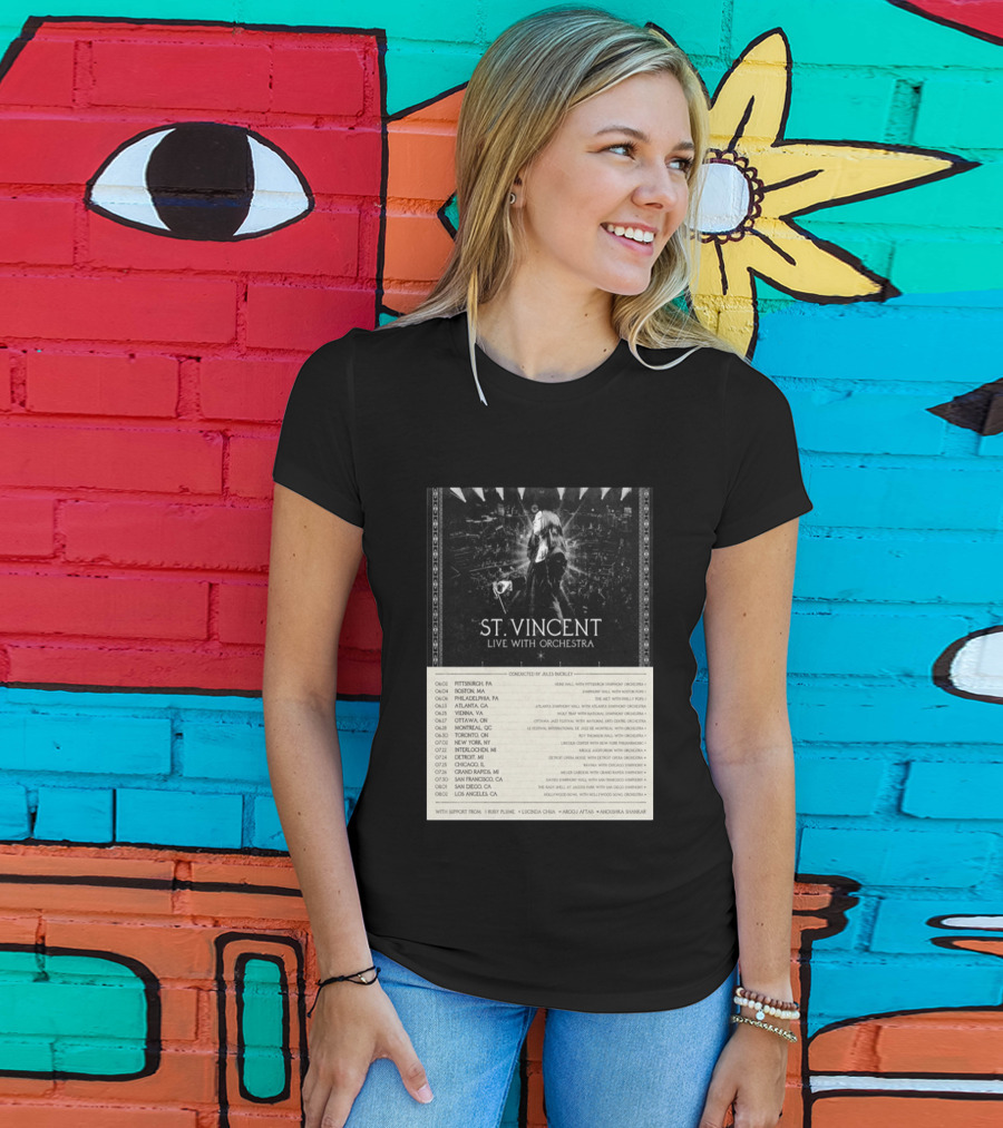 St Vincent Live With Orchestra 2026 Tour Conducted By Jules Buckley Dates And Locations T-Shirt