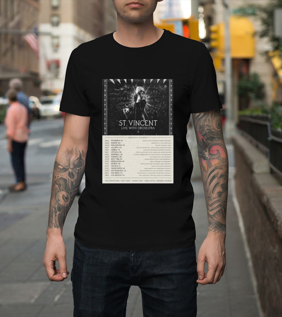 St Vincent Live With Orchestra 2026 Tour Conducted By Jules Buckley Dates And Locations T-Shirt