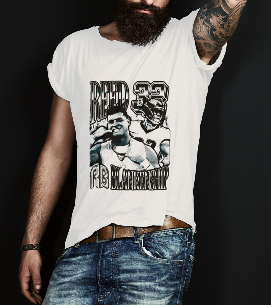 Reed Blankenship 32 Eagles Player Collage T-Shirt