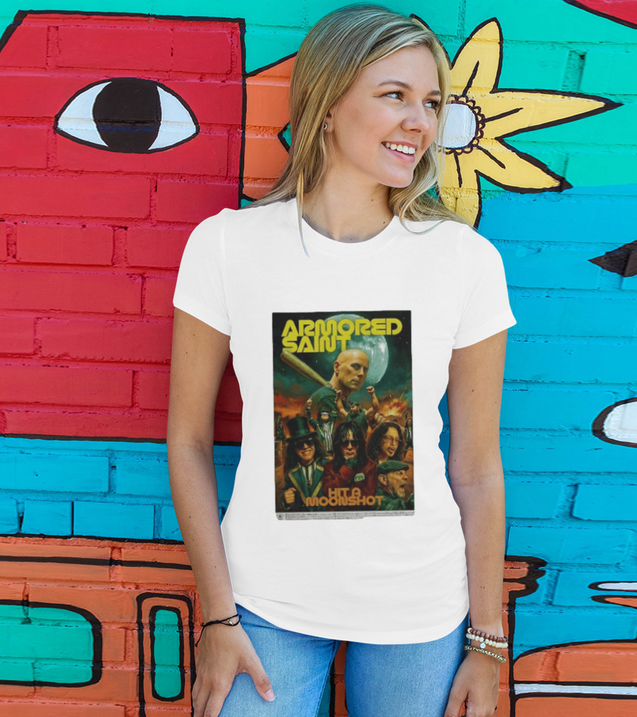 Armored Saint Hit A Moonshot Heavy Metal Band T-Shirt