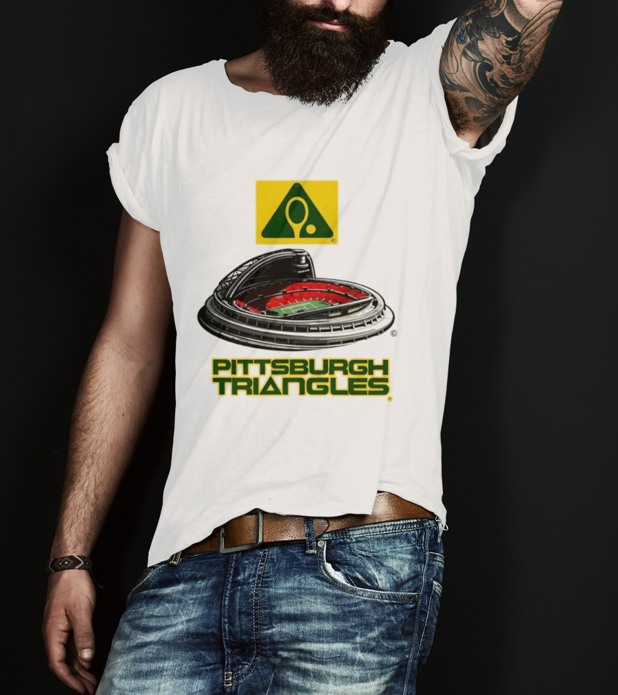 Pittsburgh Triangles Civic Arena Tennis Logo Roof Open T-Shirt