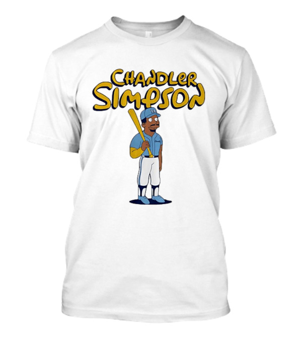 Chandler Simpson Tampa Bay Rays MLB Batting Cartoon T-Shirt