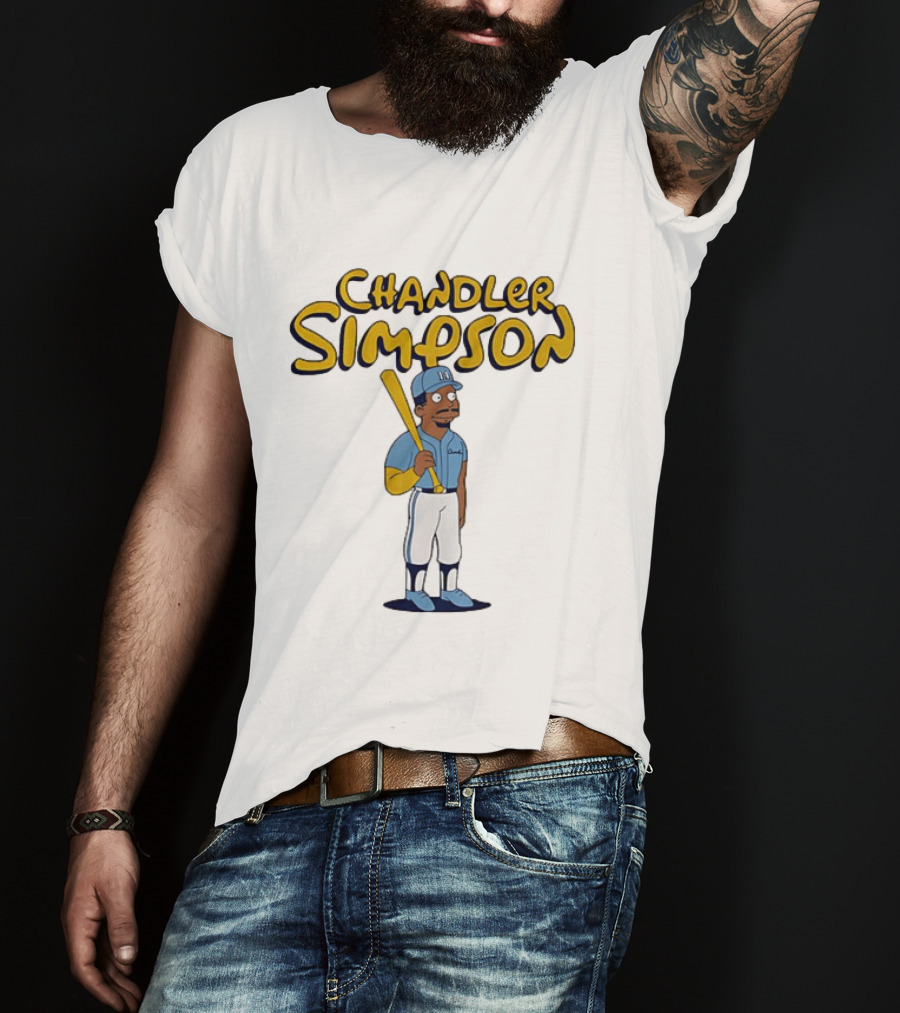 Chandler Simpson Tampa Bay Rays MLB Batting Cartoon T-Shirt
