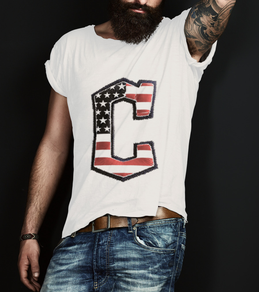 Cleveland Guardians American Flag Hat 2026 Patriotic Giveaway T-Shirt